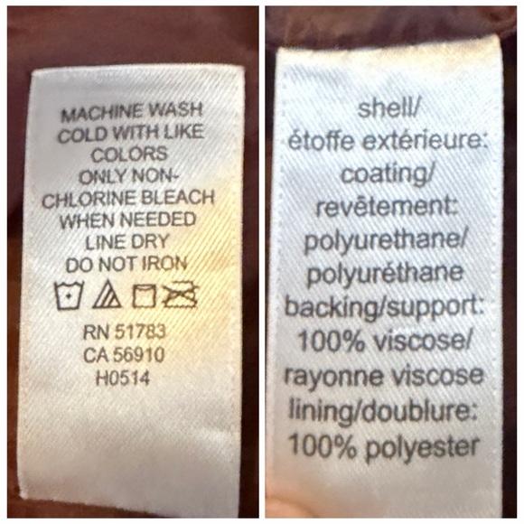 Maurices Faux Leather Moto Jacket Women’s Size 3 Brown Asymmetrical Zip Casual - Picture 13 of 14